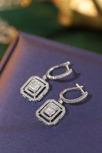 Load image into Gallery viewer, LUOWEND 18K White Gold Real Natural Diamond Hoop Earrings for Women