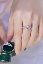 Load image into Gallery viewer, LUOWEND 18K White Gold Real Natural Pink Diamond Ring for Women