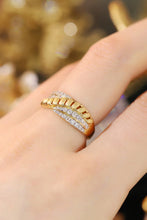 Load image into Gallery viewer, LUOWEND 18K White&Yellow Gold Real Natural Diamond Ring for Women