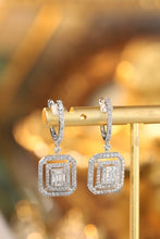Load image into Gallery viewer, LUOWEND 18K White Gold Real Natural Diamond Hoop Earrings for Women