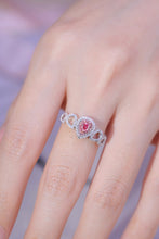Load image into Gallery viewer, LUOWEND 18K White Gold Real Natural Pink Diamond Ring for Women
