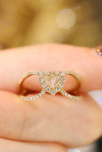 Load image into Gallery viewer, LUOWEND 18K Yellow Gold Real Natural Diamond Ring for Women