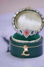 Load image into Gallery viewer, LUOWEND 18K White Gold Real Natural Pink Diamond Ring for Women