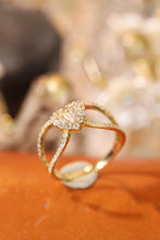 Load image into Gallery viewer, LUOWEND 18K Yellow Gold Real Natural Diamond Ring for Women