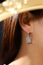 Load image into Gallery viewer, LUOWEND 18K White Gold Real Natural Diamond Hoop Earrings for Women