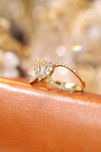 Load image into Gallery viewer, LUOWEND 18K Yellow Gold Real Natural Diamond Ring for Women