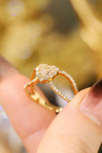 Load image into Gallery viewer, LUOWEND 18K Yellow Gold Real Natural Diamond Ring for Women