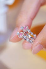 Load image into Gallery viewer, LUOWEND 18K White Gold Real Natural Pink Diamond Ring for Women