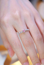 Load image into Gallery viewer, LUOWEND 18K White Gold Real Natural Pink Diamond Ring for Women