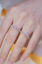 Load image into Gallery viewer, LUOWEND 18K White Gold Real Natural Pink Diamond Ring for Women