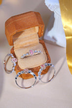 Load image into Gallery viewer, LUOWEND 18K White Gold Real Natural Pink Diamond Ring for Women