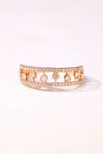 Load image into Gallery viewer, LUOWEND 18K Yellow Gold Real Natural Diamond Ring for Women