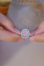 Load image into Gallery viewer, LUOWEND 18K White Gold Real Natural Pink Diamond Ring for Women