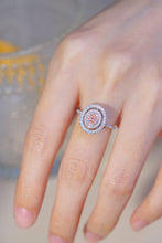 Load image into Gallery viewer, LUOWEND 18K White Gold Real Natural Pink Diamond Ring for Women