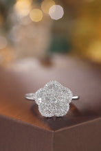 Load image into Gallery viewer, LUOWEND 18K White Gold Real Natural Diamond Ring for Women