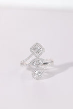 Load image into Gallery viewer, LUOWEND 18K White Gold Real Natural Diamond Ring for Women