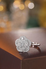 Load image into Gallery viewer, LUOWEND 18K White Gold Real Natural Diamond Ring for Women