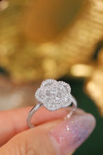 Load image into Gallery viewer, LUOWEND 18K White Gold Real Natural Diamond Ring for Women