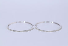 Load image into Gallery viewer, LUOWEND 18K White Gold Real Natural Diamond Earrings for Women