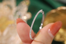 Load image into Gallery viewer, LUOWEND 18K White Gold Real Natural Diamond Earrings for Women