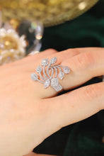Load image into Gallery viewer, LUOWEND 18K White Gold Real Natural Diamond Ring for Women