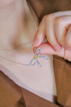 Load image into Gallery viewer, LUOWEND 18K White Gold Real Natural Yellow Diamond Pendant Necklace for Women