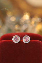 Load image into Gallery viewer, LUOWEND 18K White Gold Real Natural Pink Diamond Earrings for Women