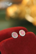 Load image into Gallery viewer, LUOWEND 18K White Gold Real Natural Pink Diamond Earrings for Women