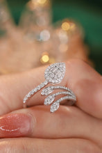 Load image into Gallery viewer, LUOWEND 18K White Gold Real Natural Diamond Ring for Women