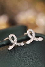 Load image into Gallery viewer, LUOWEND 18K White Gold Real Natural Diamond Stud Earrings for Women