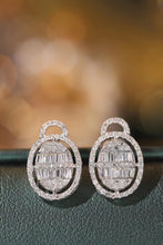 Load image into Gallery viewer, LUOWEND 18K White Gold Real Natural Diamond Stud Earrings for Women