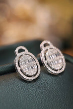 Load image into Gallery viewer, LUOWEND 18K White Gold Real Natural Diamond Stud Earrings for Women