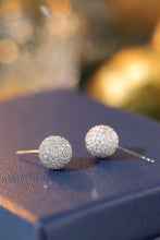 Load image into Gallery viewer, LUOWEND 18K White Gold Real Natural Diamond Stud Earrings for Women
