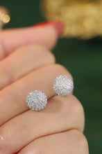 Load image into Gallery viewer, LUOWEND 18K White Gold Real Natural Diamond Stud Earrings for Women