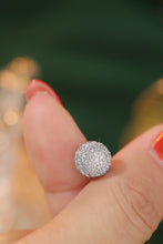 Load image into Gallery viewer, LUOWEND 18K White Gold Real Natural Diamond Stud Earrings for Women