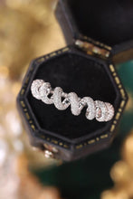 Load image into Gallery viewer, LUOWEND 18K White Gold Real Natural Diamond Ring for Women