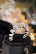 Load image into Gallery viewer, LUOWEND 18K White Gold Real Natural Diamond Ring for Women