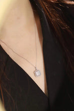 Load image into Gallery viewer, LUOWEND 18K White Gold Real Natural Diamond Pendant Necklace for Women
