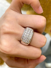 Load image into Gallery viewer, LUOWEND 18K White Gold Fine Jewelry Real Natural Diamond Ring for Women