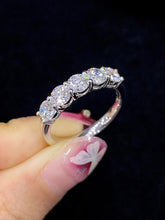 Load image into Gallery viewer, LUOWEND 18K White Gold Fine Jewelry Real Natural Diamond Ring for Women