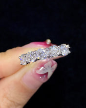 Load image into Gallery viewer, LUOWEND 18K White Gold Fine Jewelry Real Natural Diamond Ring for Women