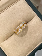 Load image into Gallery viewer, LUOWEND 18K Yellow Gold Fine Jewelry Real Natural Diamond Ring for Women