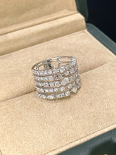 Load image into Gallery viewer, LUOWEND 18K White Gold Fine Jewelry Real Natural Diamond Ring for Women