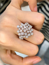 Load image into Gallery viewer, LUOWEND 18K White Gold Fine Jewelry Real Natural Diamond Ring for Women