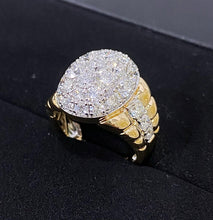 Load image into Gallery viewer, LUOWEND 18k White+Yellow Gold Fine Jewelry Real Natural Diamond Ring for Women