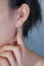 Load image into Gallery viewer, LUOWEND 18K White Gold Real Natural Diamond Drop Earrings for Women