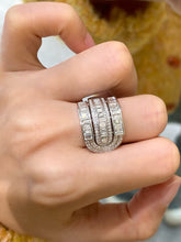 Load image into Gallery viewer, LUOWEND 18K White Gold Fine Jewelry Real Natural Diamond Ring for Women