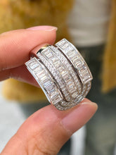 Load image into Gallery viewer, LUOWEND 18K White Gold Fine Jewelry Real Natural Diamond Ring for Women