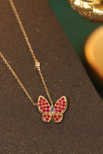 Load image into Gallery viewer, LUOWEND 18K Yellow Gold Real Natural Ruby Pendant Necklace for Women