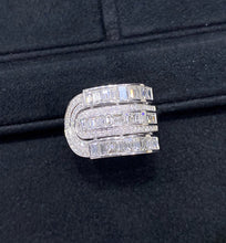 Load image into Gallery viewer, LUOWEND 18K White Gold Fine Jewelry Real Natural Diamond Ring for Women